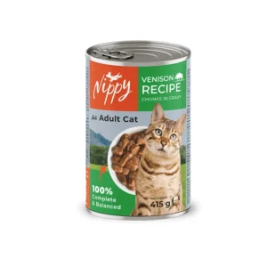 Консерва за котки Nippy Хапки в сос - дивеч, 415 гр