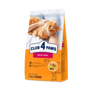 Club 4 Paws Premium Adult Суха храна за котки с говеждо месо – 2 кг