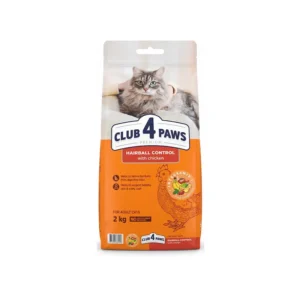 Club 4 Paws Hairball Control мокра храна с пилешко – 2 кг