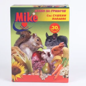 Меню за гризачи Mike (Майки) 30 компонента - със сушени плодове, 500 гр