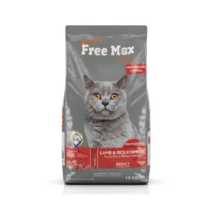Суха храна за котки FreeMax Adult - агнешко, 15 кг